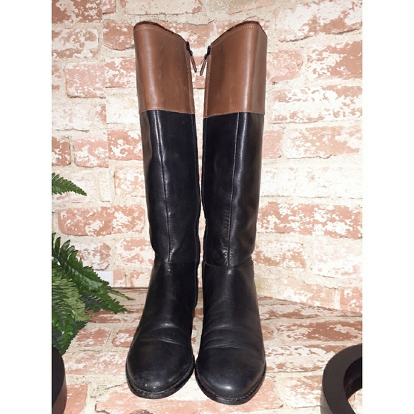 Cole Haan Primrose Black Leather Tall Riding Boots - Picture 16 of 16
